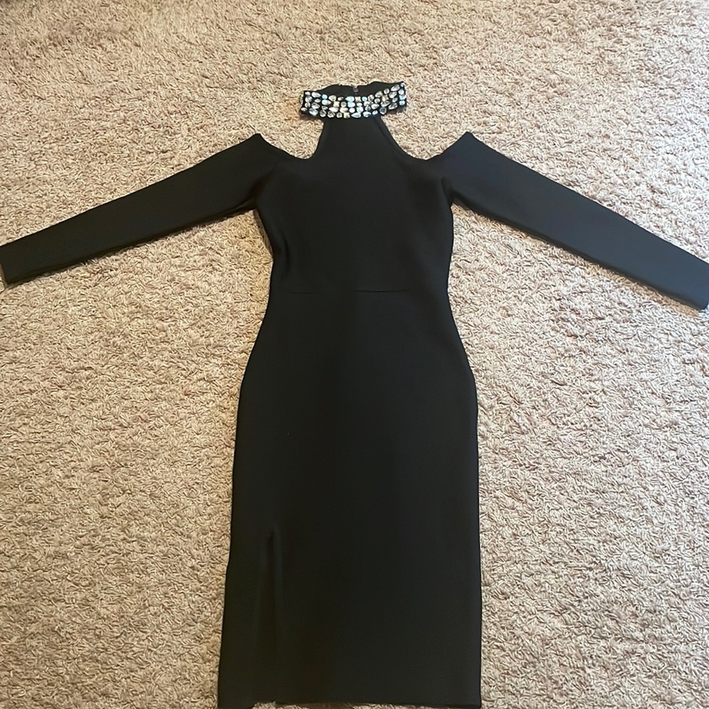 Black Bodycon Midi Dress Size Medium